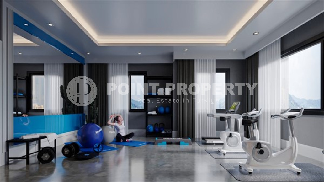 Приятная квартира 1+1 стандартной площади в строящемся доме в районе Конаклы, Аланья-id-2915-фото-14