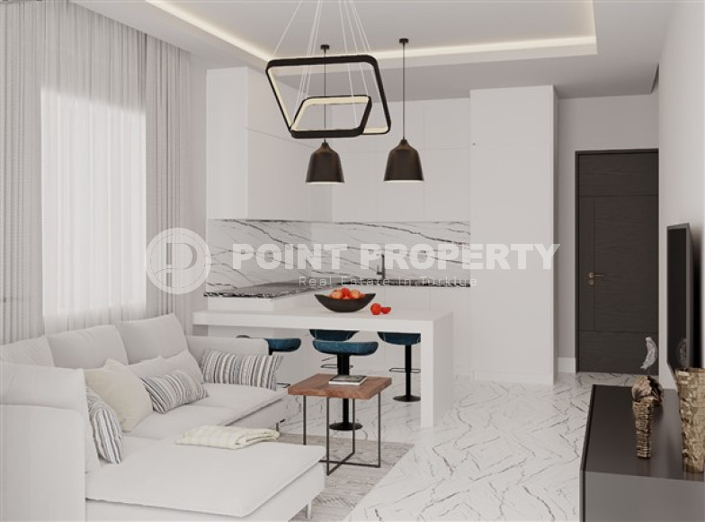 Новая квартира 1+1 в строящемся доме, верхняя Оба, Аланья-id-2925-фото-10