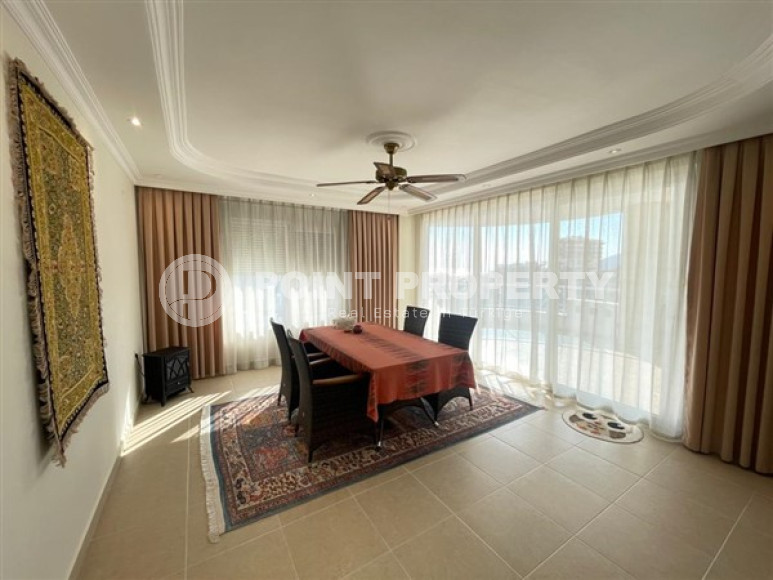 Вместительная квартира 120 м2 Джикджилли, Аланья, с большим балконом на 7 этаже комплекса-id-2927-фото-3