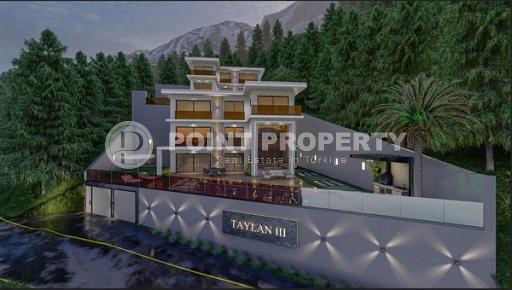 Проект респектабельной виллы от застройщика, с видом на море и крепость, под гражданство, Тепе, Аланья-id-2934-фото-2