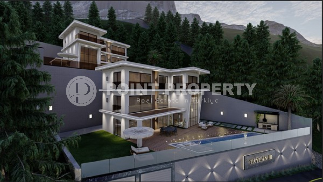 Проект респектабельной виллы от застройщика, с видом на море и крепость, под гражданство, Тепе, Аланья-id-2934-фото-6