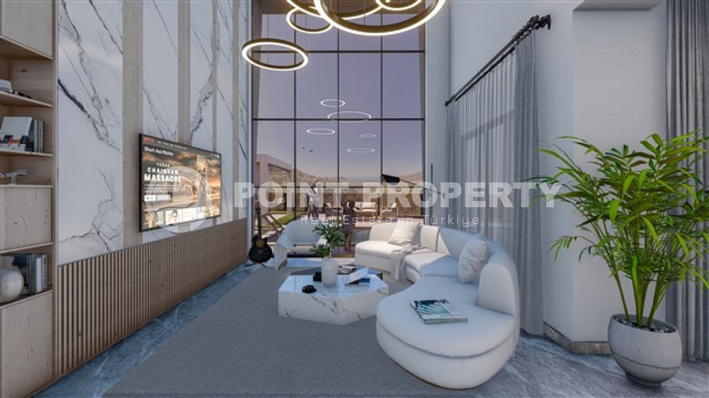 Проект респектабельной виллы от застройщика, с видом на море и крепость, под гражданство, Тепе, Аланья-id-2934-фото-8