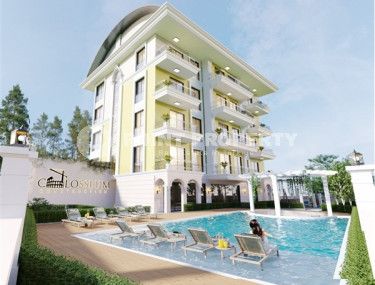 Investment project of a new compact complex in the Oba area, 50% readiness, Alanya-id-2948-photo-1