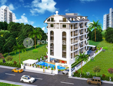 Недорогие апартаменты на 3 этаже строящегося комплекса, район верхняя Оба, Аланья-id-2961-фото-2