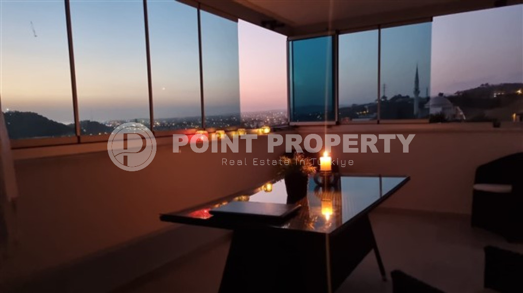 Уютные трёхкомнатные апартаменты 110 м2 с видом на море и горы, Конаклы, Аланья-id-2964-фото-14