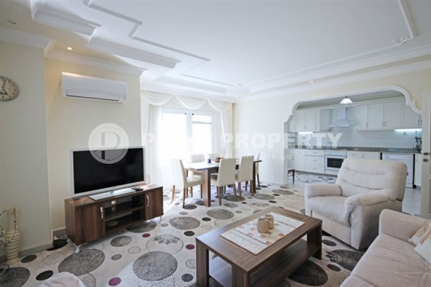 Светлая квартира 2+1 и 115 м2 в районе Джикджилли, Аланья, в километре от моря-id-2973-фото-3