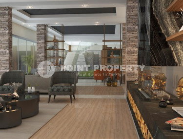 Современная квартира площадью 55 м2, верхняя Оба, Аланья, в комплексе с инфраструктурой 5*-id-3003-фото-2