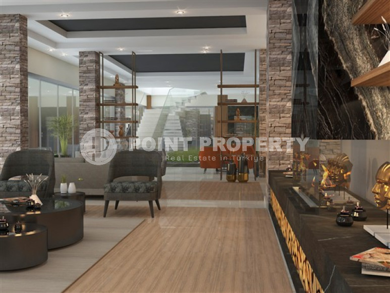 Современная квартира площадью 55 м2, верхняя Оба, Аланья, в комплексе с инфраструктурой 5*-id-3003-фото-2