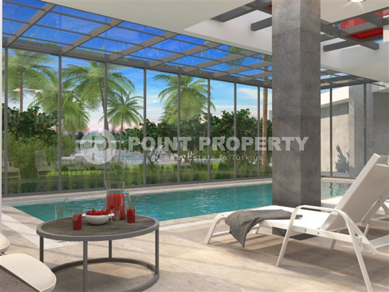 Современная квартира площадью 55 м2, верхняя Оба, Аланья, в комплексе с инфраструктурой 5*-id-3003-фото-3