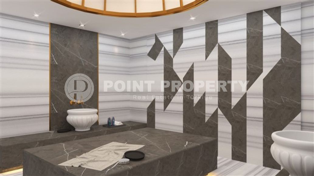 Современная квартира площадью 55 м2, верхняя Оба, Аланья, в комплексе с инфраструктурой 5*-id-3003-фото-7