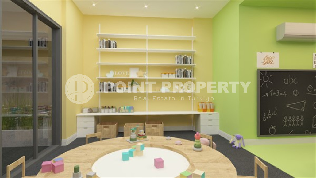 Современная квартира площадью 55 м2, верхняя Оба, Аланья, в комплексе с инфраструктурой 5*-id-3003-фото-11