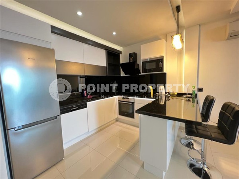 Апартаменты 1+1 на первой линии, с огромным балконом и видом на море, Каргыджак, Аланья-id-3004-фото-3