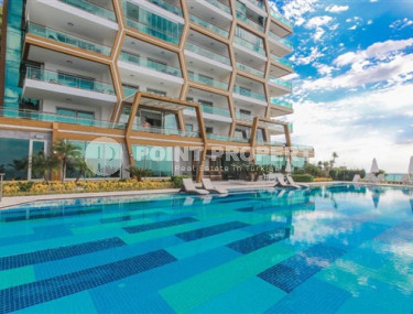 Апартаменты 1+1 на первой линии, с огромным балконом и видом на море, Каргыджак, Аланья-id-3004-фото-4