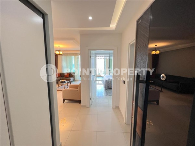 Апартаменты 1+1 на первой линии, с огромным балконом и видом на море, Каргыджак, Аланья-id-3004-фото-12