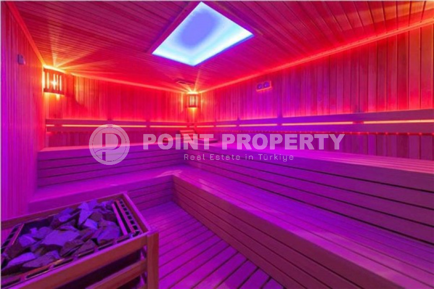 Апартаменты 1+1 на первой линии, с огромным балконом и видом на море, Каргыджак, Аланья-id-3004-фото-14