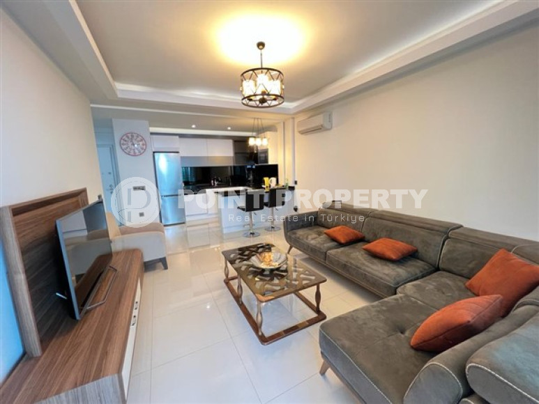 Апартаменты 1+1 на первой линии, с огромным балконом и видом на море, Каргыджак, Аланья-id-3004-фото-17