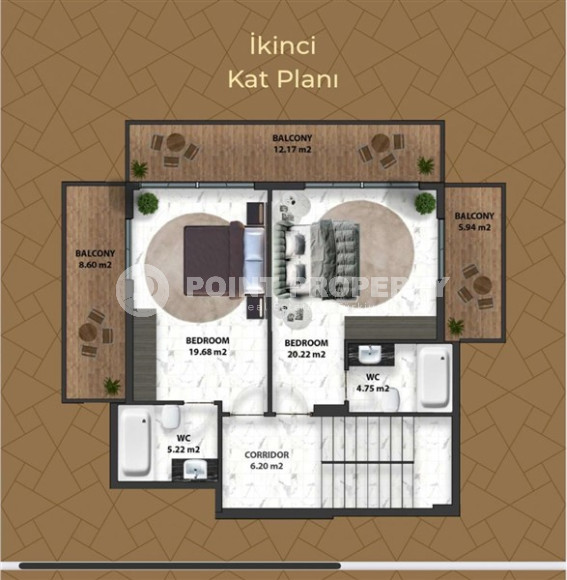 Абсолютно новая пятикомнатная вилла площадью 300 м2 в районе Каргыджак, Аланья-id-3021-фото-21