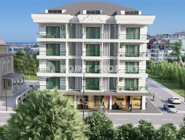 Two-level four-room apartments for investment, in a building under construction in Oba, Alanya-id-3027-photo-1