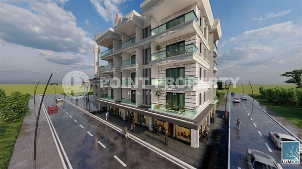 Двухуровневые четырёхкомнатные квартиры под инвестиции, в строящемся доме в Обе, Аланья-id-3027-фото-2