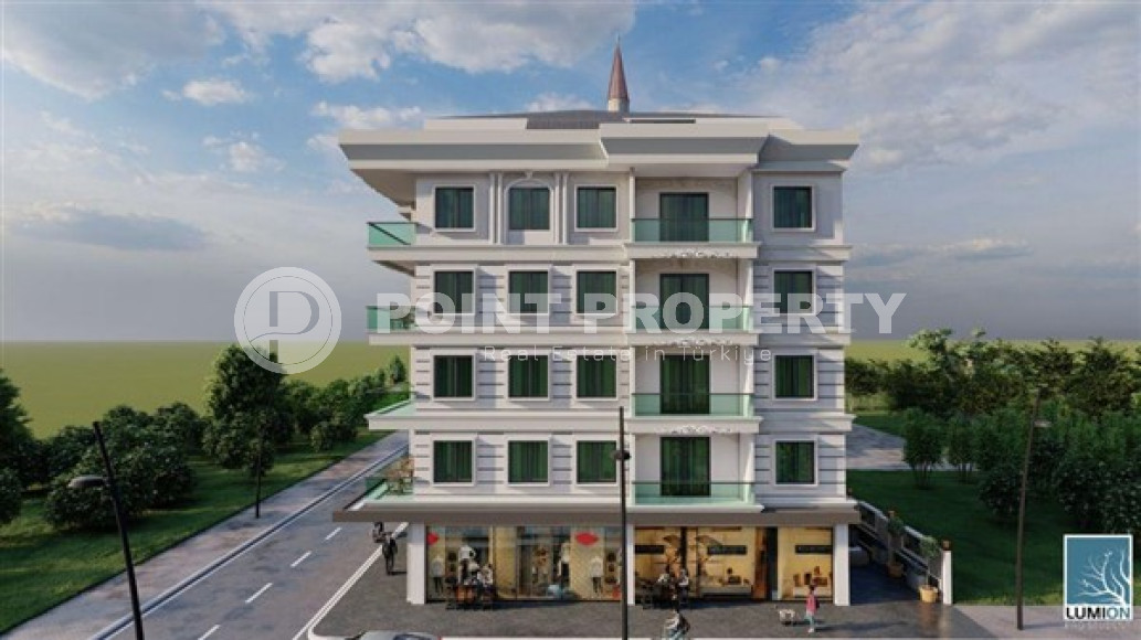 Двухуровневые четырёхкомнатные квартиры под инвестиции, в строящемся доме в Обе, Аланья-id-3027-фото-4