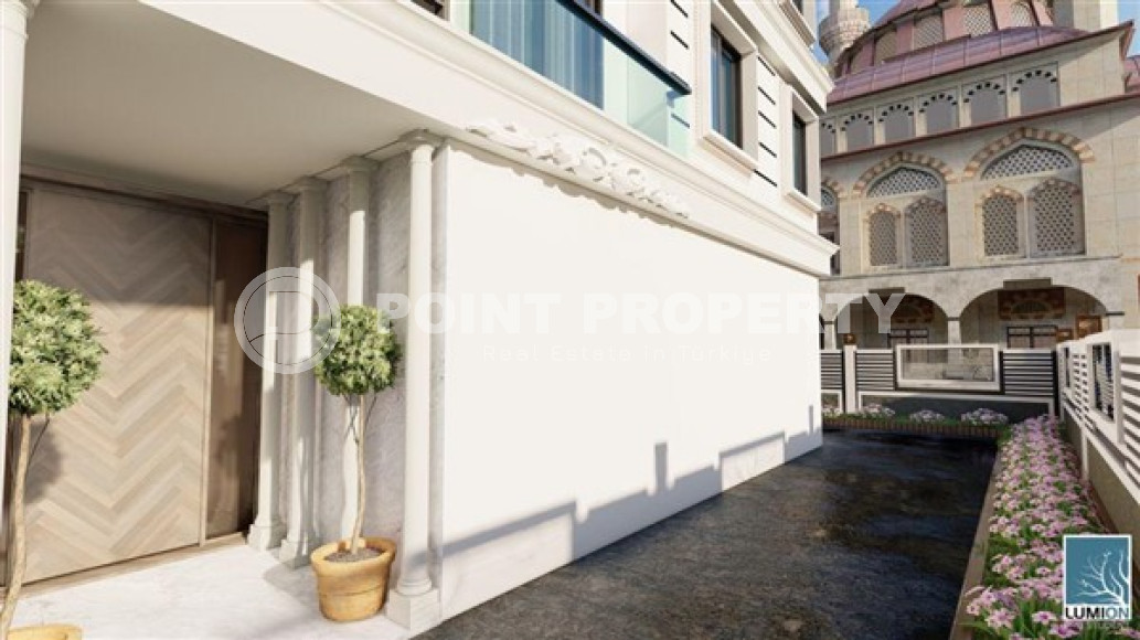 Двухуровневые четырёхкомнатные квартиры под инвестиции, в строящемся доме в Обе, Аланья-id-3027-фото-12