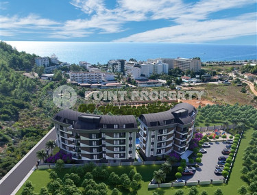 Инвестиционный проект с интересными планировками площадью 50-110 м² и квартирами с собственным бассейном, Конаклы, Аланья-id-3029-фото-2