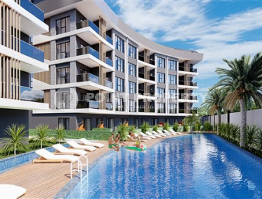 Инвестиционный проект с интересными планировками площадью 50-110 м² и квартирами с собственным бассейном, Конаклы, Аланья-id-3029-фото-3