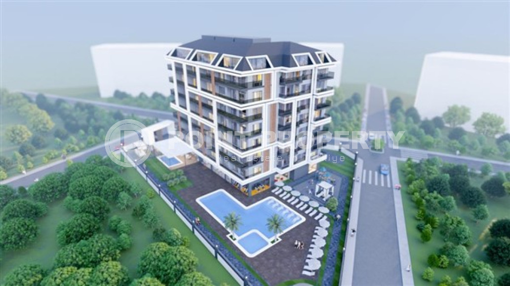 New 1+1 apartment of standard size in a house at the final stage of construction, Avsallar, Alanya-id-3047-photo-8