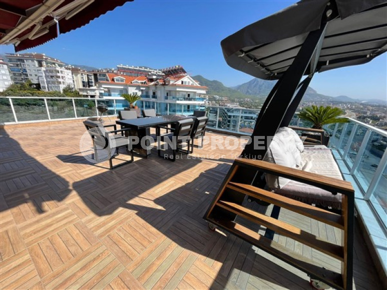 Огромный двухуровневый пентхаус 3+1 с бассейном на крыше, Джикджилли, Аланья-id-3048-фото-5