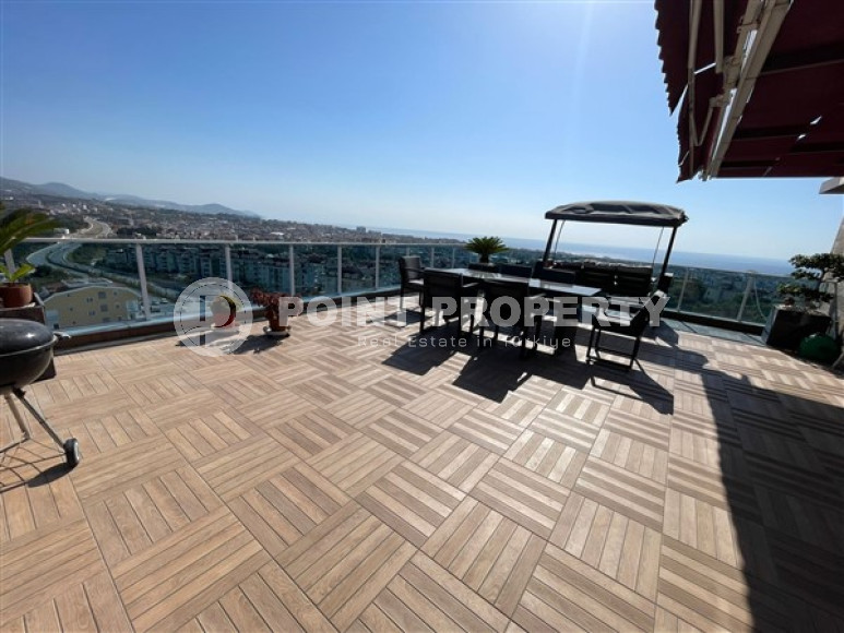 Огромный двухуровневый пентхаус 3+1 с бассейном на крыше, Джикджилли, Аланья-id-3048-фото-11