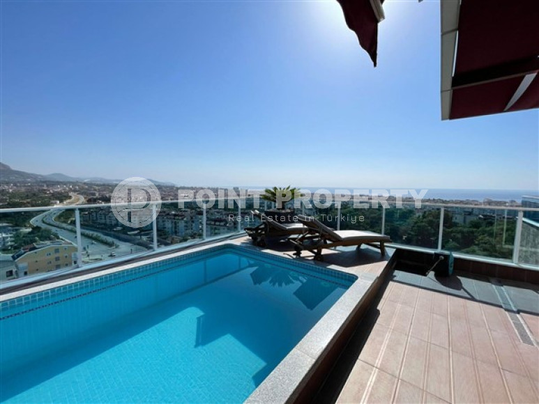 Огромный двухуровневый пентхаус 3+1 с бассейном на крыше, Джикджилли, Аланья-id-3048-фото-17