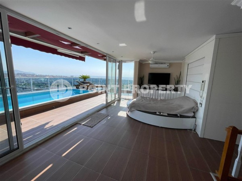 Огромный двухуровневый пентхаус 3+1 с бассейном на крыше, Джикджилли, Аланья-id-3048-фото-32