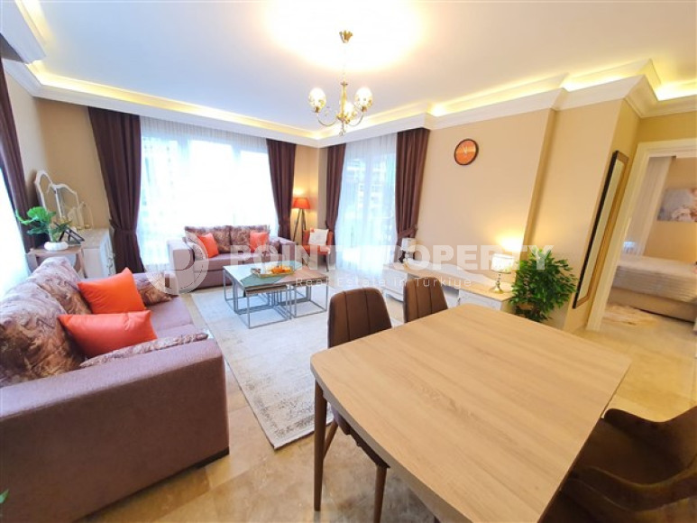 Комфортабельная квартира 1+1, 80 м2 в районе Джикджилли, Аланья, с мебелью-id-3056-фото-3