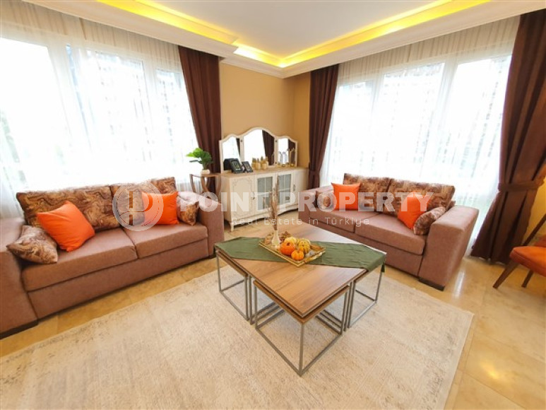 Комфортабельная квартира 1+1, 80 м2 в районе Джикджилли, Аланья, с мебелью-id-3056-фото-4