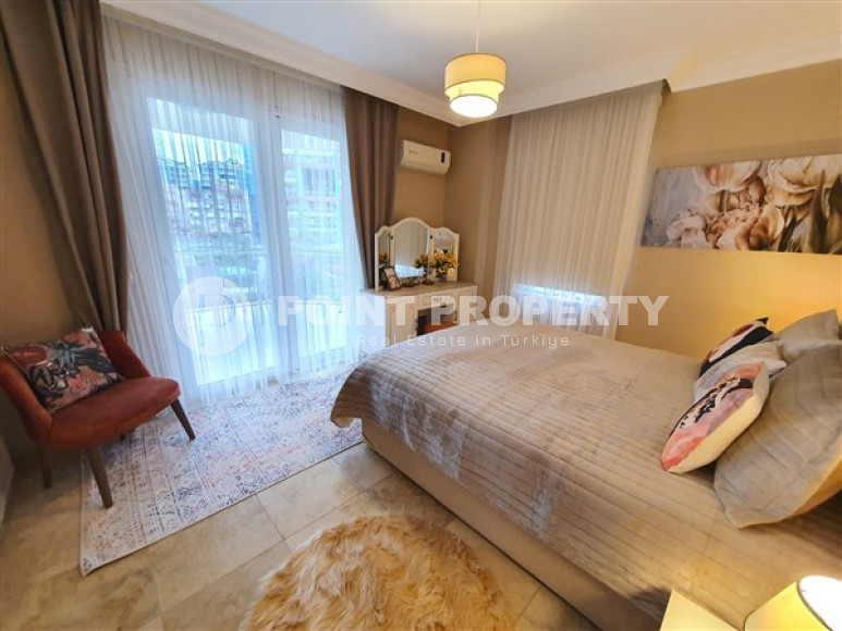 Комфортабельная квартира 1+1, 80 м2 в районе Джикджилли, Аланья, с мебелью-id-3056-фото-8