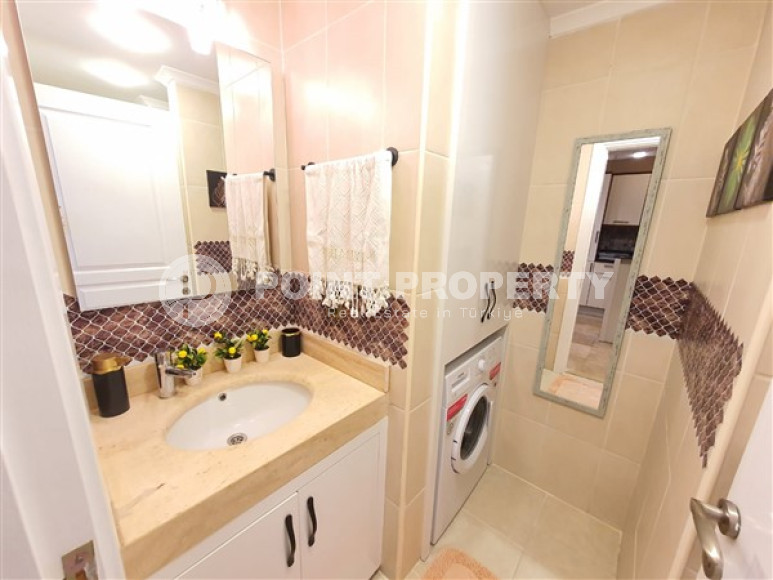 Комфортабельная квартира 1+1, 80 м2 в районе Джикджилли, Аланья, с мебелью-id-3056-фото-9