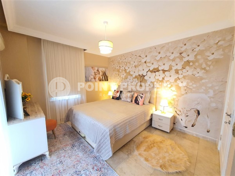 Комфортабельная квартира 1+1, 80 м2 в районе Джикджилли, Аланья, с мебелью-id-3056-фото-12