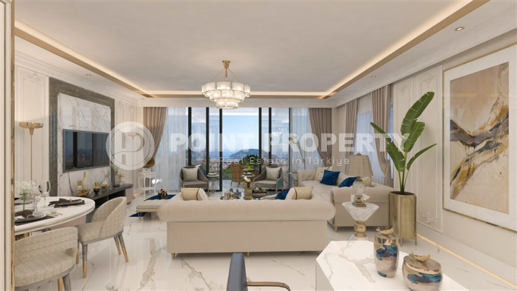 Элитный комплекс состоящий из триплексных вилл площадью 200 - 420 м2, центр Аланьи-id-3060-фото-22