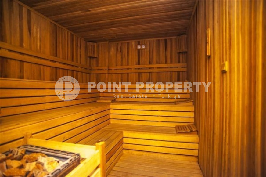 Двухуровневая квартира 3+1 с выходом в сад в комплексе у моря, Конаклы, Аланья-id-3063-фото-4