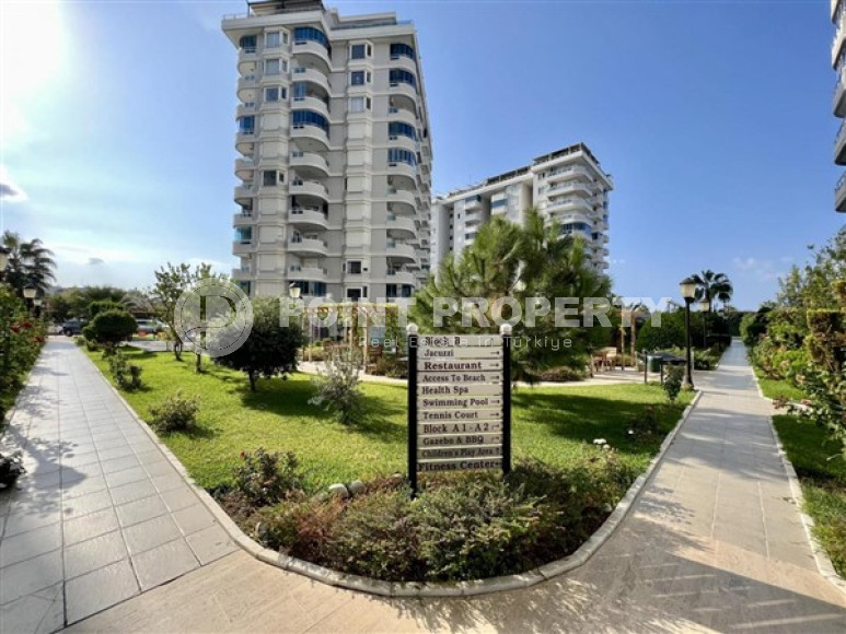 Квартира 3+1 у моря, с большим салоном и балконами с безрамным остеклением, Тосмур, Аланья-id-3064-фото-5