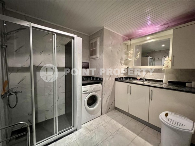 Квартира 3+1 у моря, с большим салоном и балконами с безрамным остеклением, Тосмур, Аланья-id-3064-фото-7