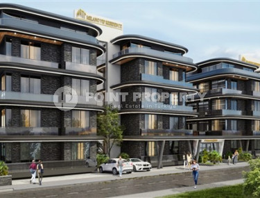 Two-room apartment 45 m2 in a luxury complex under construction in the center of Alanya, Hasbahce-id-3073-photo-1