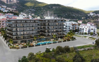 Two-room apartment 45 m2 in a luxury complex under construction in the center of Alanya, Hasbahce-id-3073-photo-2
