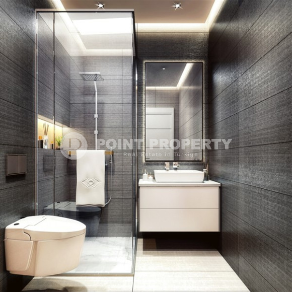 Two-room apartment 45 m2 in a luxury complex under construction in the center of Alanya, Hasbahce-id-3073-photo-21