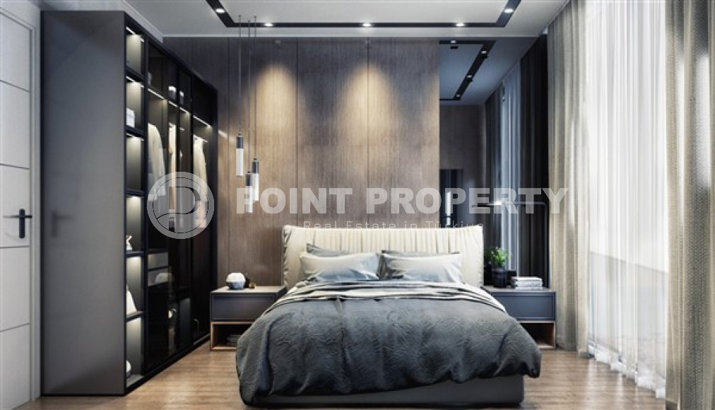 Two-room apartment 45 m2 in a luxury complex under construction in the center of Alanya, Hasbahce-id-3073-photo-22