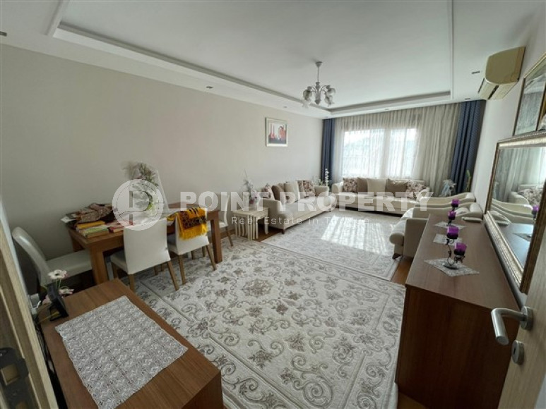 Уютная трёхкомнатная квартира 120 м2 в районе Джикджилли, Аланья, продается без мебели-id-3075-фото-2