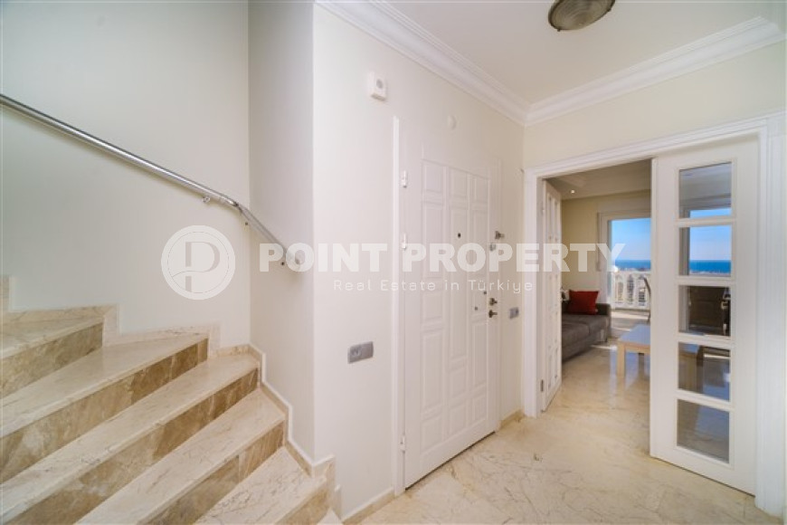 Очаровательная дуплексная вилла с двумя просторными балконами, центр Аланьи, Тепе-id-3079-фото-8