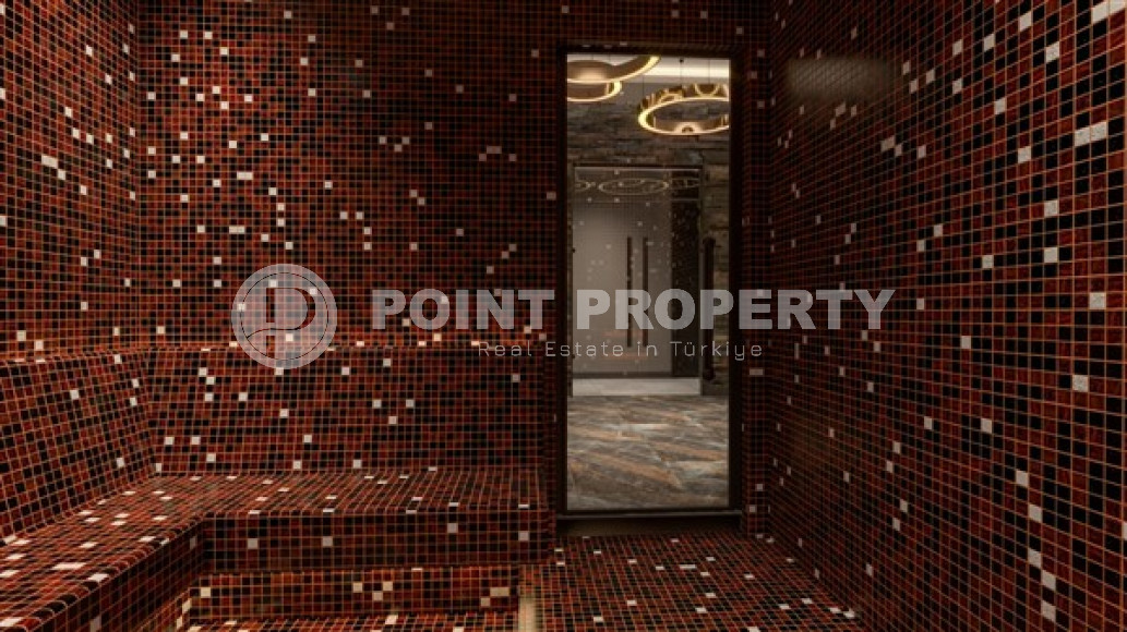 Недорогая квартира 57 м2 в строящейся резиденции с элитной инфраструктурой, Авсаллар, Аланья-id-3088-фото-7