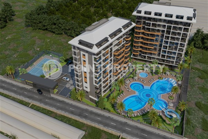 Недорогая квартира 57 м2 в строящейся резиденции с элитной инфраструктурой, Авсаллар, Аланья-id-3088-фото-8