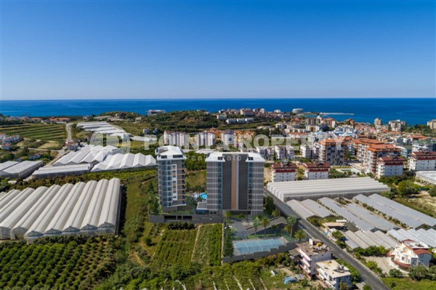 Недорогая квартира 57 м2 в строящейся резиденции с элитной инфраструктурой, Авсаллар, Аланья-id-3088-фото-9